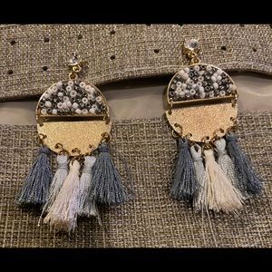 Classy Beaded and Tassel studded earrings